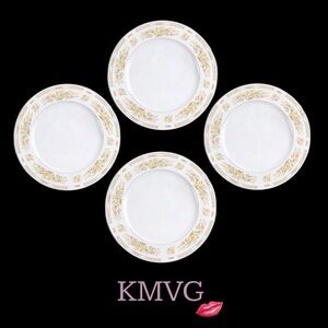 Vintage Four Crown China Japan Clairmont 509 Dinner Plates Set of 4